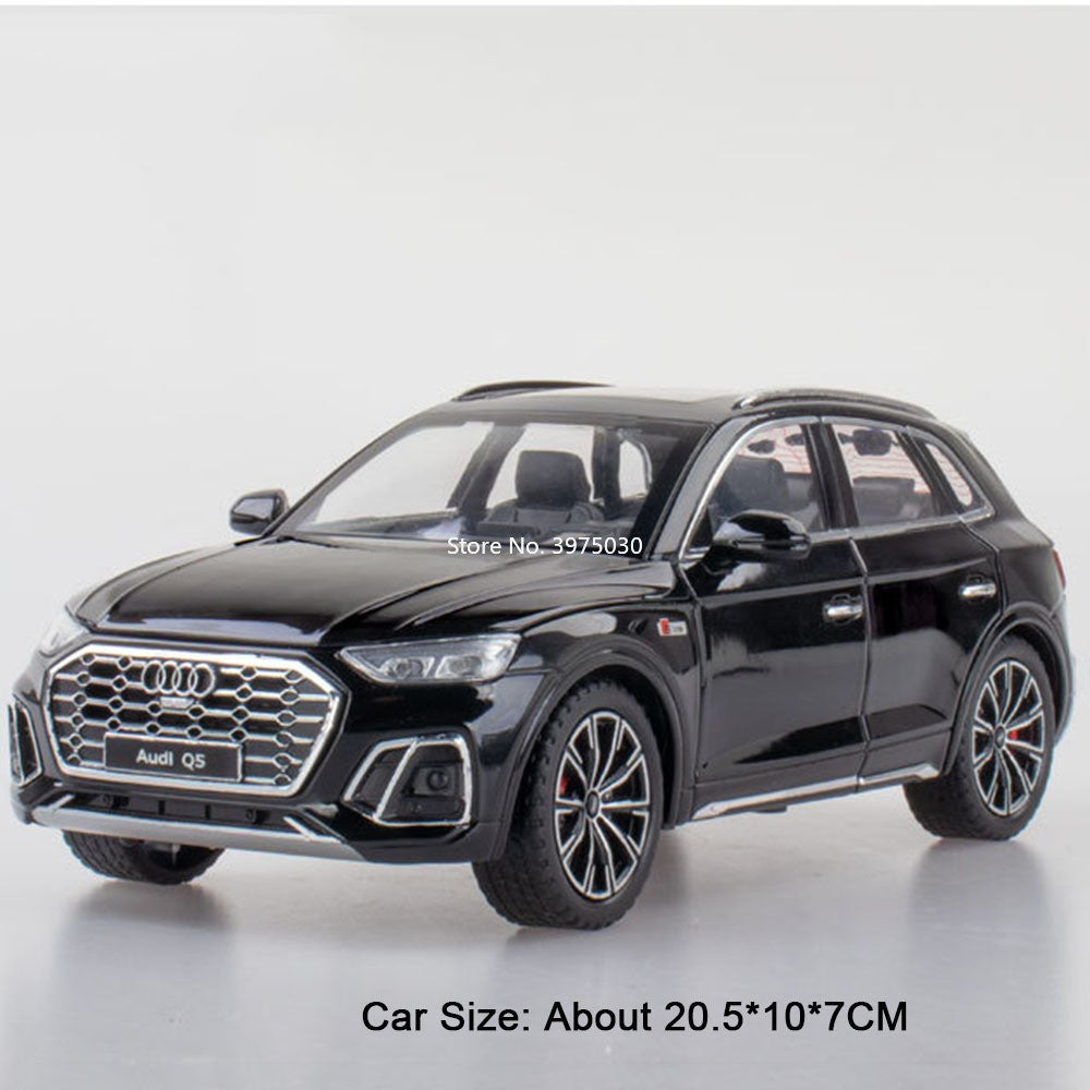 1:24 AUDI Q5 Modelos Carros de Liga Brinquedos com Luz e Som Carro em Miniatura 6 Portas Abertas Rodas Puxar para Trás Veículos para Presentes de Crianças e Adultos