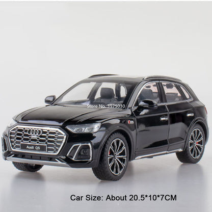 1:24 AUDI Q5 Modelos Carros de Liga Brinquedos com Luz e Som Carro em Miniatura 6 Portas Abertas Rodas Puxar para Trás Veículos para Presentes de Crianças e Adultos