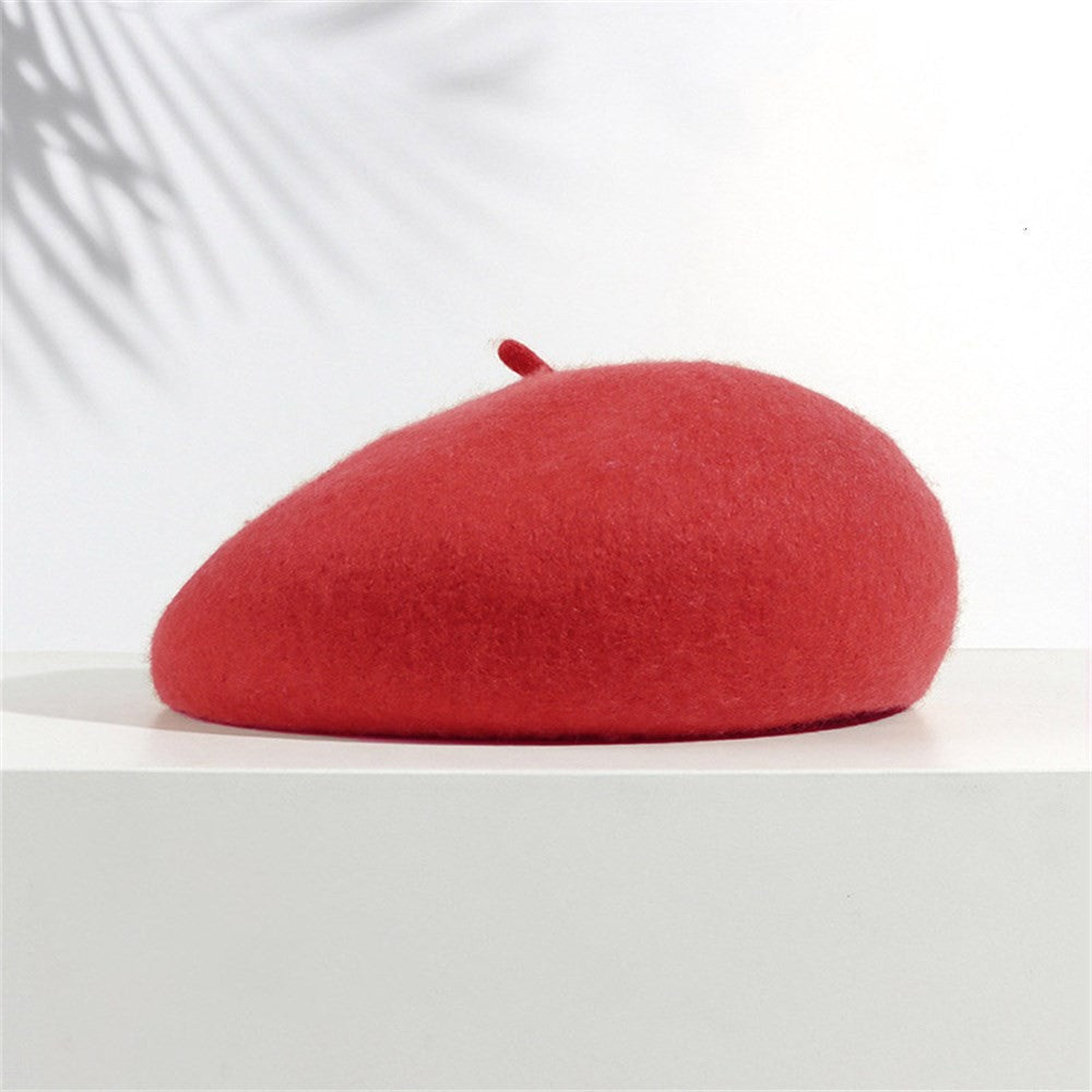 Boina Quente Multicolorida de Lã Grossa Inverno Outono Artista Retrô Francesa Lisa Chapéu de Pintor Para Mulheres Meninas Gorros Quentes Para Caminhada ao Ar Livre