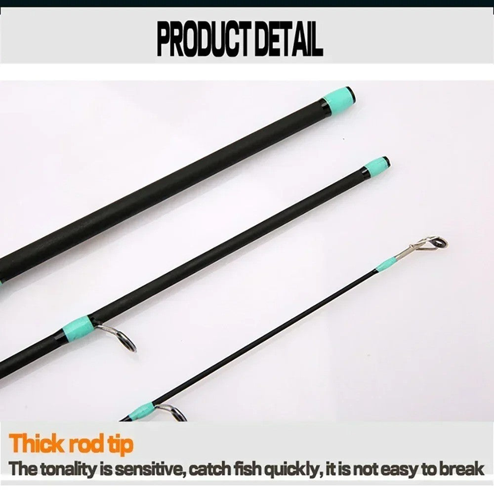 4 Sections Spinning Fishing Rod M Power Spinning Casting Fishing Rod 1.65m/1.8m/2.1m Portable Carbon Fiber Fishing Pole Winter