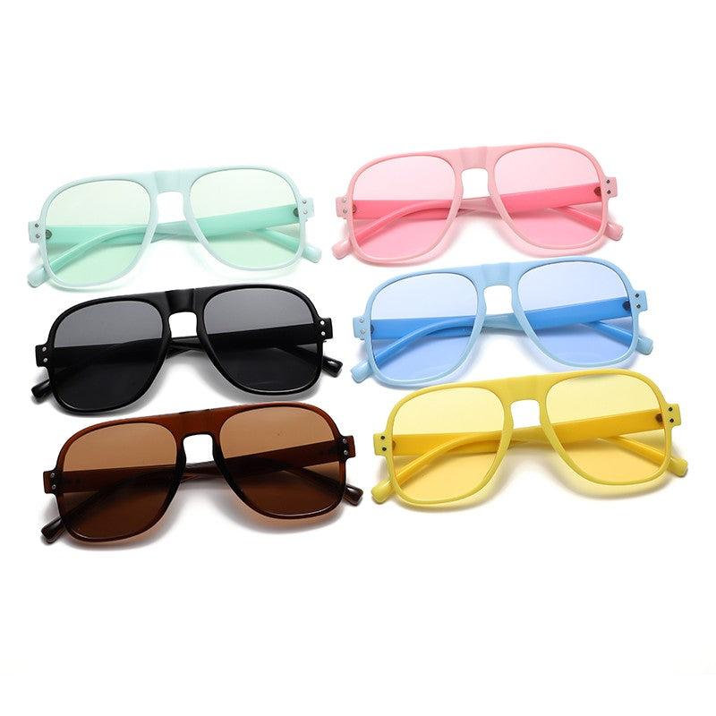 GD Aviator sunglasses with metal hinge Colorful modern street sunglasses Fashion trend eyeglasses frame