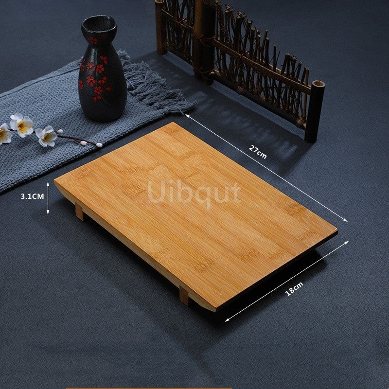 Bamboo Sushi Board boat plate Rectangular Platform Cooking Sashimi basin Japanese Korean Cuisine Tableware Serving Plate Tray