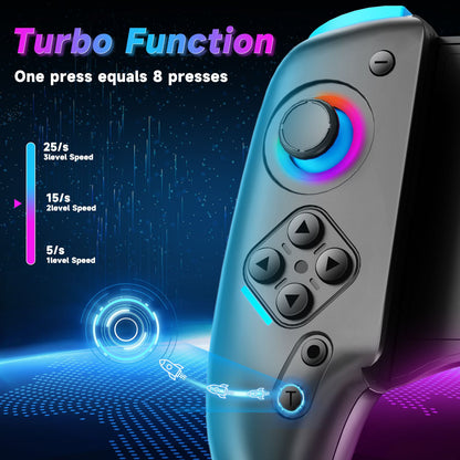 Wired Controller For Nintendo Switch 2 Pro Programmable RGB 9-Axis vibration/macro Joy-Controller Hall Effect Gamepad Joysticks