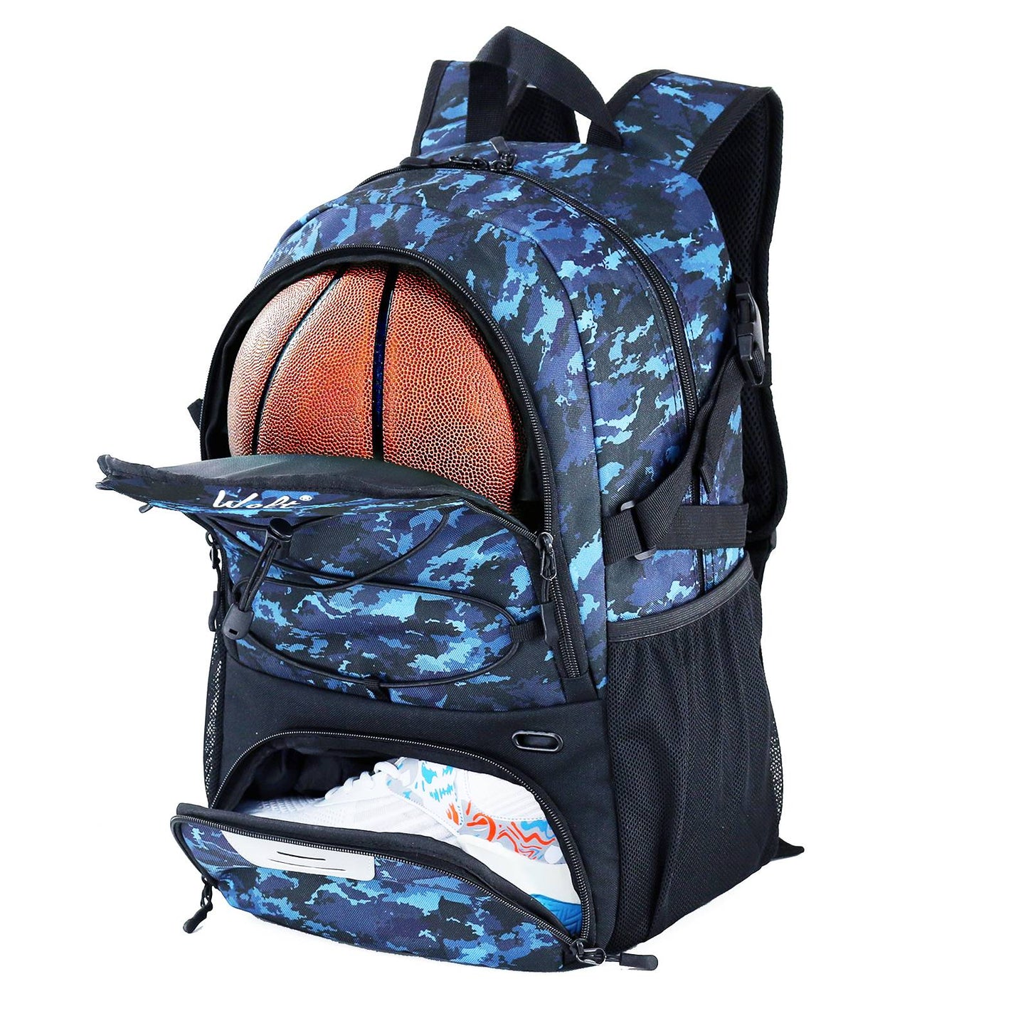 Wolt | Basketball Backpack Large Sports Bag with Separate Ball holder & Shoes compartment, Best for Basketball, Soccer, Voll