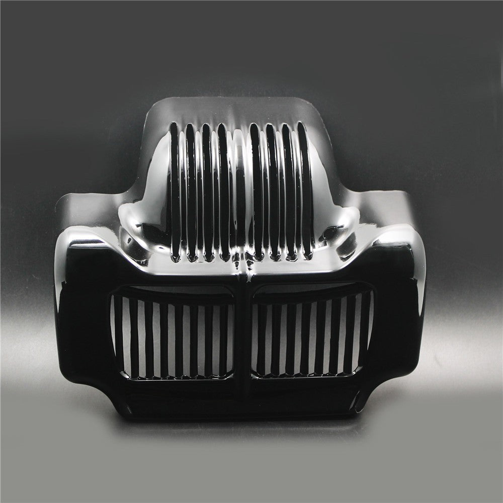 Capa de resfriador de óleo de estoque de ABS para motocicleta preto/cromado para Harley Touring Street Electra Glide Road King FLHX FLTR FLHT 2011-2016