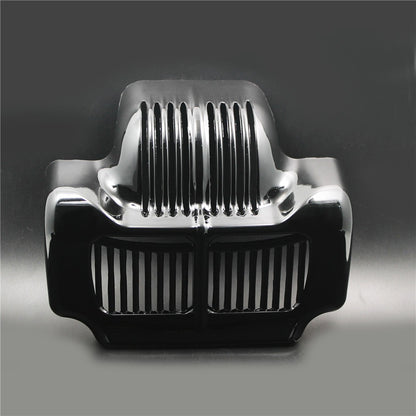 Capa de resfriador de óleo de estoque de ABS para motocicleta preto/cromado para Harley Touring Street Electra Glide Road King FLHX FLTR FLHT 2011-2016