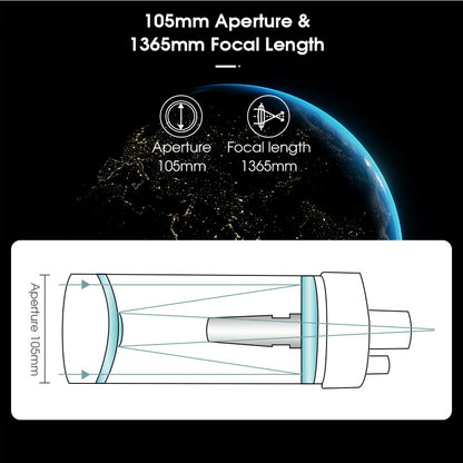 Telescópio Svbony MK105 OTA Portátil Design para Observações Lunares e Planetárias e Fotografia Maksutov Cassegrain MK105