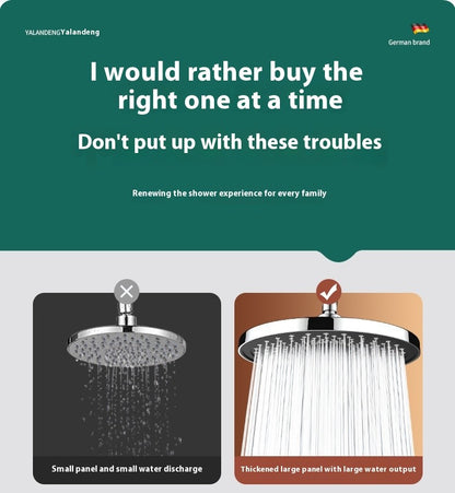 Top spray large water volume pressurized showerhead nozzle pressurized single head shower household shower showerhead