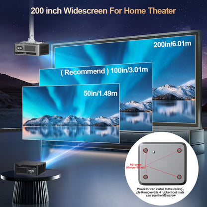Projetor Portátil ThundeaL TD98Pro 2K 4K Full HD para Filmes e Jogos TD98 Pro 2G 32G Home Theater de Vídeo WiFi Projetor Android