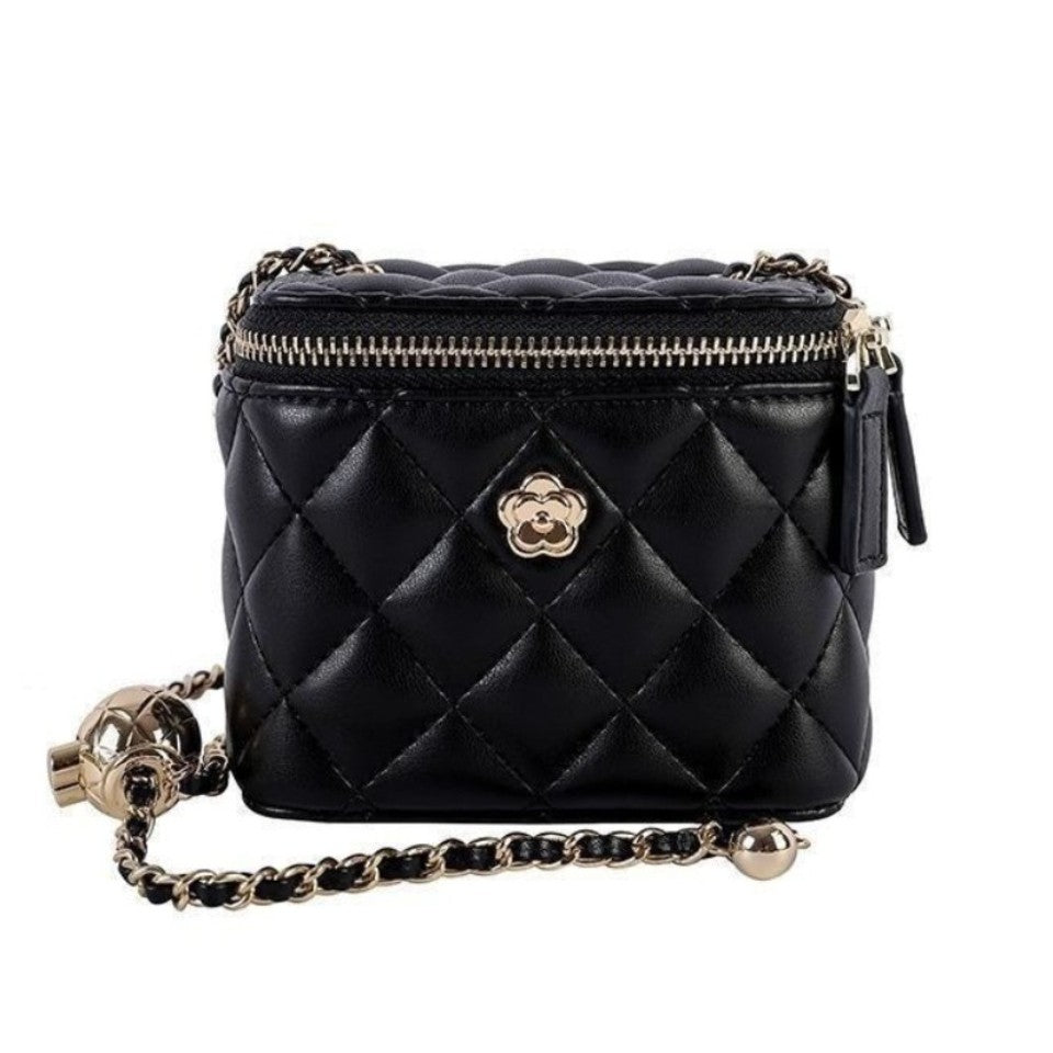 New Mini Quilted Chain Diamond Checkered Women's Crossbody Bag Fashion Mini Handbag  PU Leather Woman's One-shoulder Small Bag