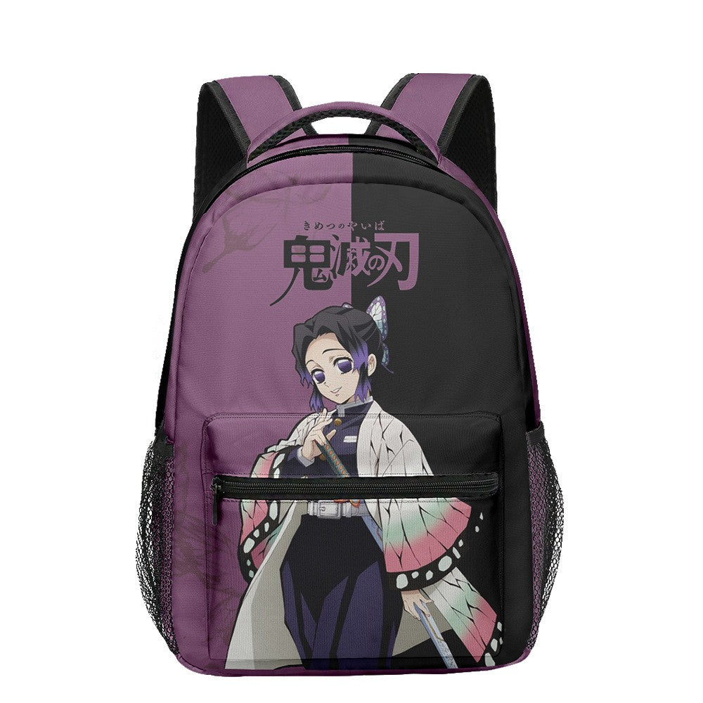 Anime Demon Slayer Tanjiro Nezuko 3D Printed Backpack for College Students Large School Bag 15 Inch Laptop Bag Middle School