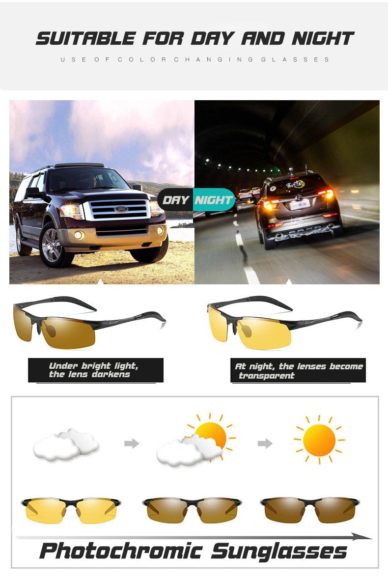 Top Anti-glare Day Night Vision Glasses For Driving Men Polarized Sunglasses Photochromic Driver Goggles Glasses zonnebril heren