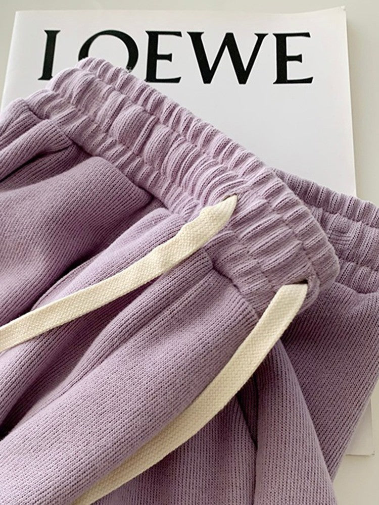 AOSSVIAO 2025 Summer Shorts Women Elasticity Lovely Girls Korean Style Sweet Students Harajuku Simple Pure Gray Trousers Female