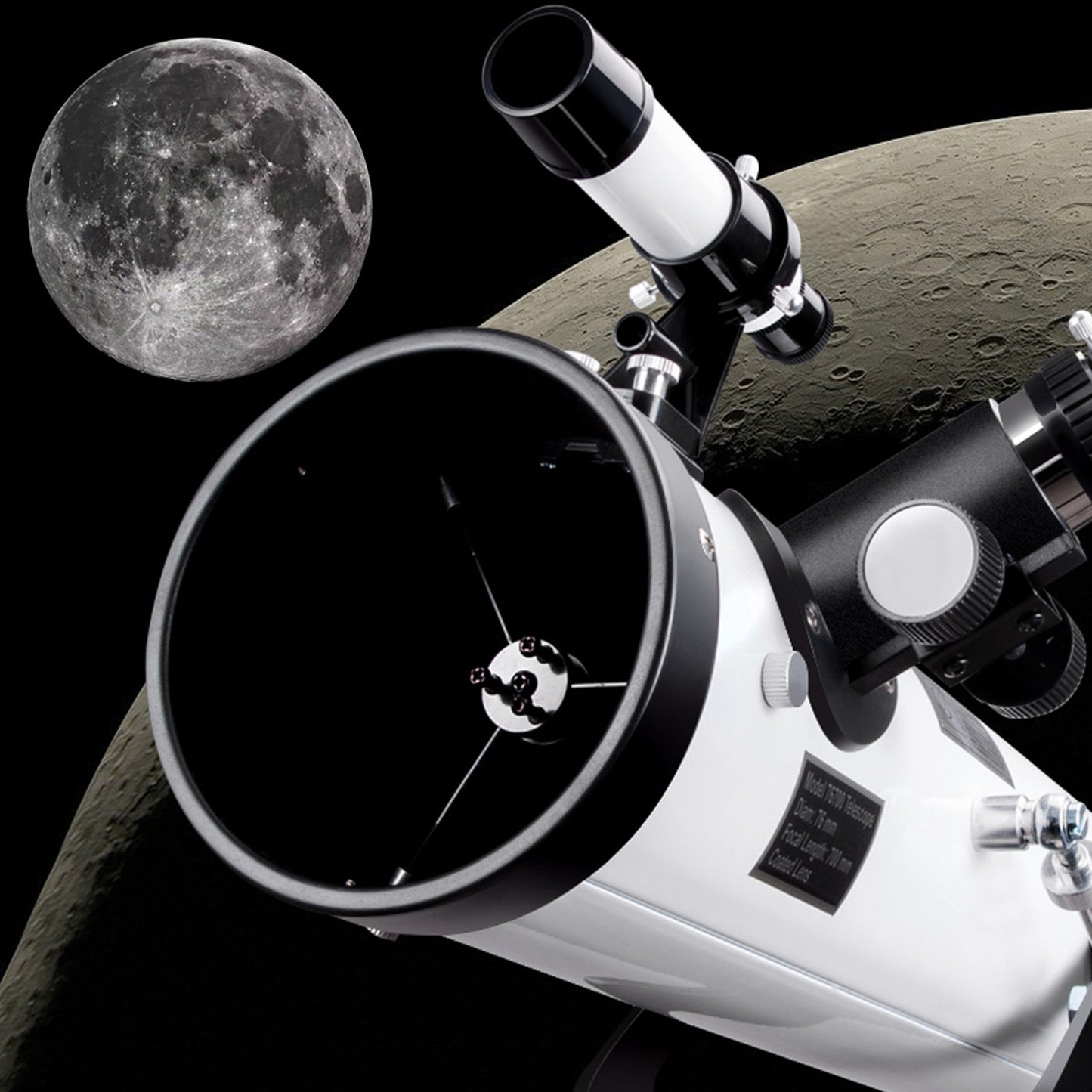 Telescópio Astronômico Abertura de 76mm Telescópio Profissional Refrator para Iniciantes em Astronomia Presentes