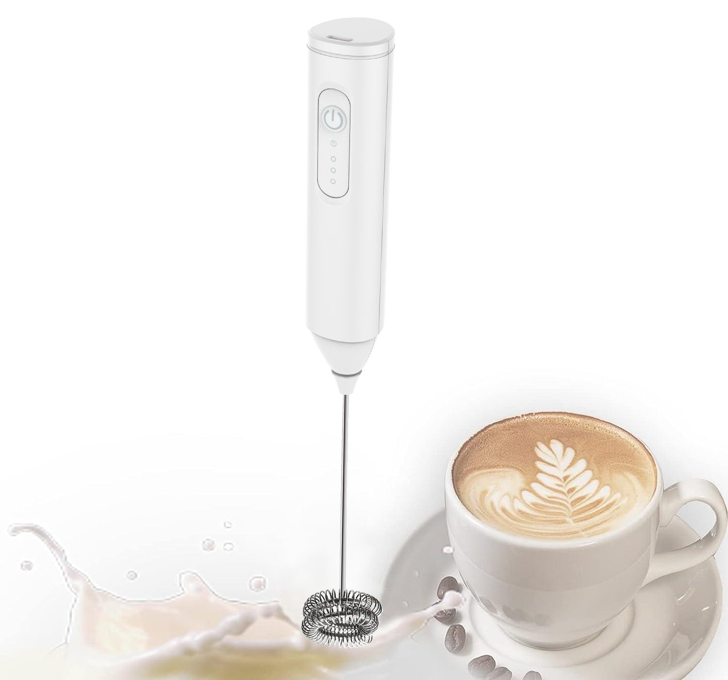 Espumador de leite portátil, batedor de ovos elétrico, máquina de café portátil, liquidificador USB ajustável de 3 velocidades, batedeira de alimentos de cozinha