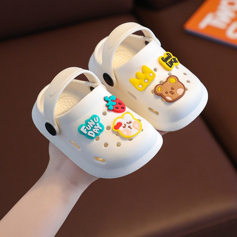 Children's Slippers Summer Boys and Girls Cartoon Cute Anti-Slip Open-Toe Clogs Infant Toddler and Big Kids Sandals