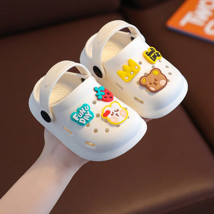 Children's Slippers Summer Boys and Girls Cartoon Cute Anti-Slip Open-Toe Clogs Infant Toddler and Big Kids Sandals