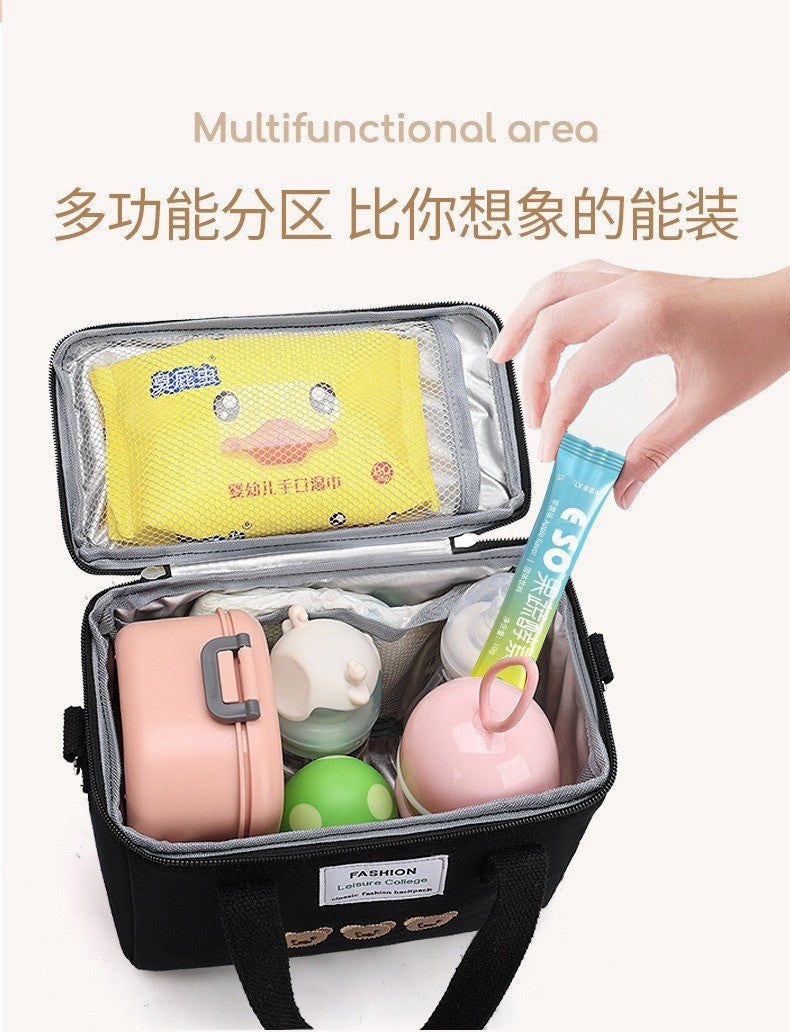 Cartoon Bear Mommy Bag Baby Feeding Bottle Cooler Bag Thermos for Children Thermal Infant Thermo Bottles Mother Kids
