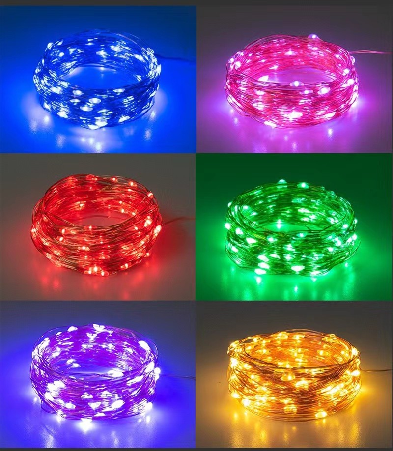 Led Silver Wire Fairy Lights USB Powered LED String Lights Outdoor Waterproof Garland For Christmas Party Wedding DIY Decoration