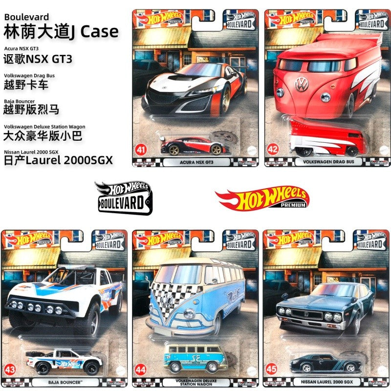Hot Wheels Boulevard 1:64 2025 Mix GJT68 Miniatura de Liga Fundida Corpo Chassi Modelos Colecionáveis Premium Carros Coleção Presente