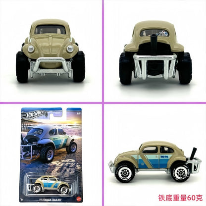 2025 Mattel Hot Wheels Cars Gdg44 Beach Surfing 77Dodge Van 62chevy Pickup Surf Crate1:64 Diecast Vehicle Model Car Toy Boy Gift