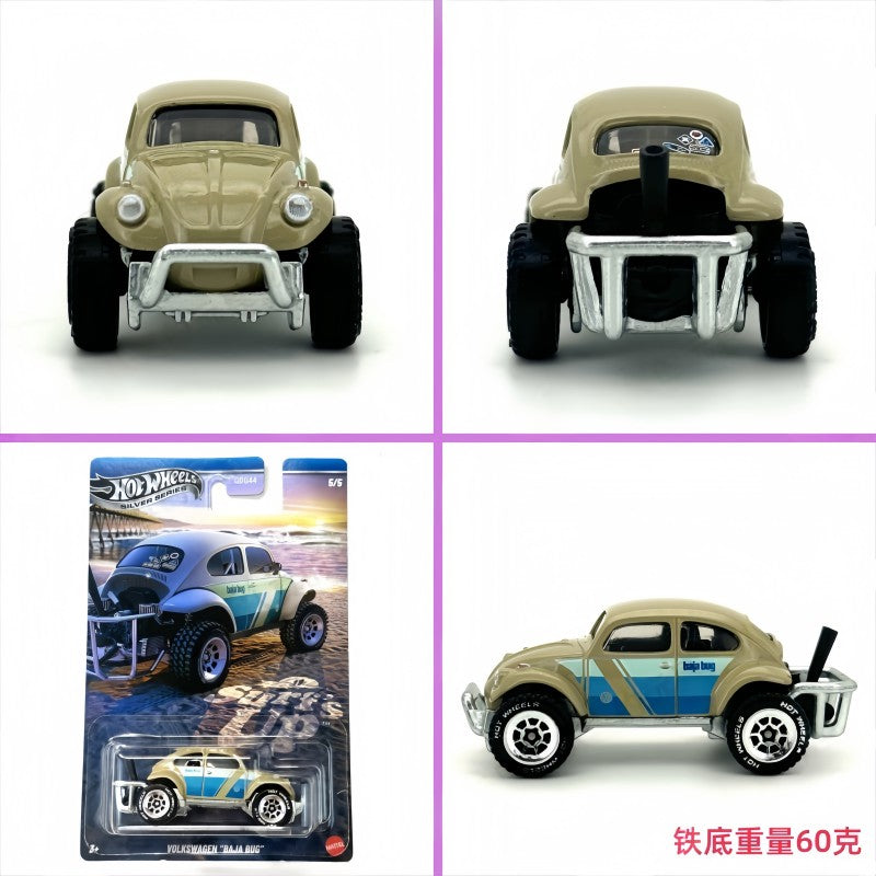 2025 Mattel Hot Wheels Cars Gdg44 Beach Surfing 77Dodge Van 62chevy Pickup Surf Crate1:64 Diecast Vehicle Model Car Toy Boy Gift