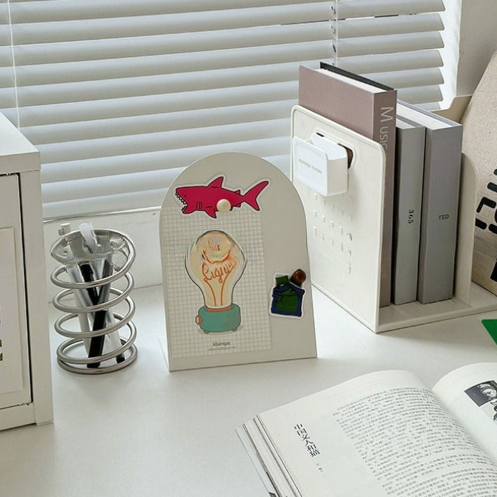 Creative Large Capacity Desktop Message Board Vertical Curved Storage Board Note Board Office Home Desktop Ornament