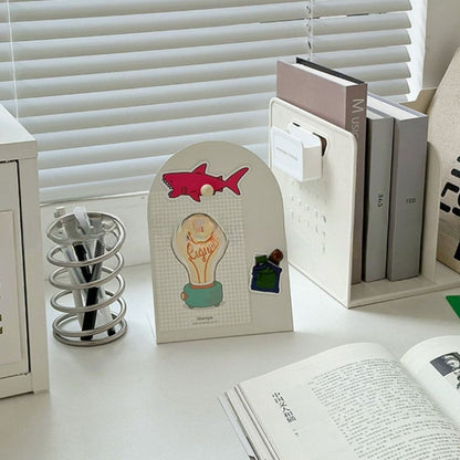 Creative Large Capacity Desktop Message Board Vertical Curved Storage Board Note Board Office Home Desktop Ornament