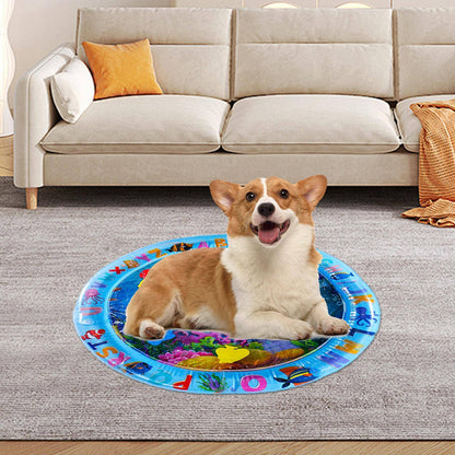 Cat Water Bed Play Mat Waterbed Cooling Mat for Dogs Pet Cooling Waterbed Exercise Enrichment Activity Toy for Home Travel