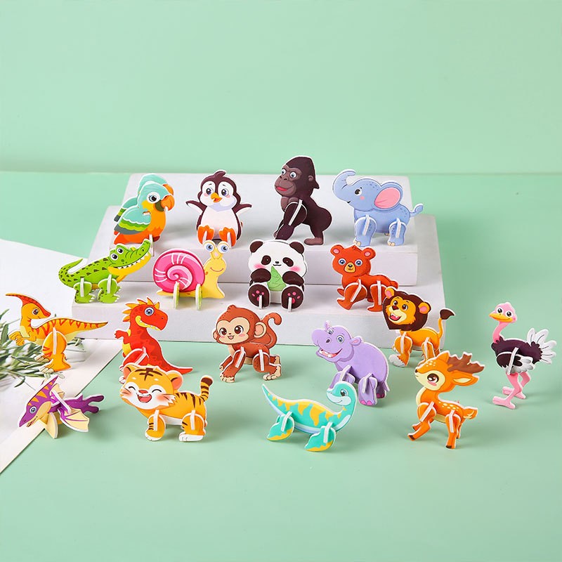 30Pcs Mini Animal DIY Jigsaw Puzzles Toys for Kids Birthday Party Favors Classroom Rewards Baby Shower Gifts Pinata Filler