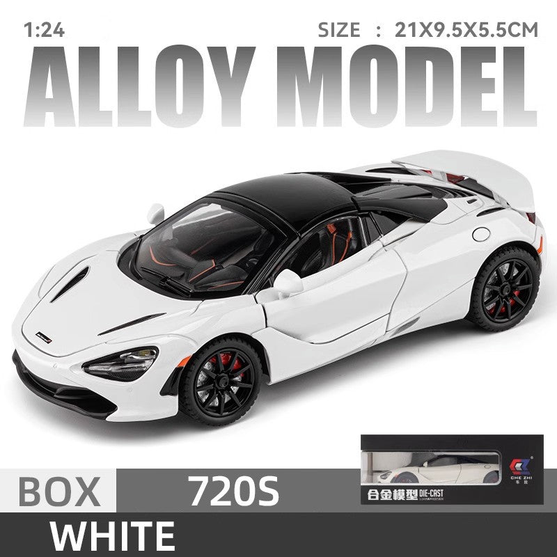 Mclaren 720s 1:24 Super Carro Esportivo Som e Luz Miniaturas Liga Fundido Modelo de Carro Presentes Para Namorado Brinquedos Para Crianças Presente Metal