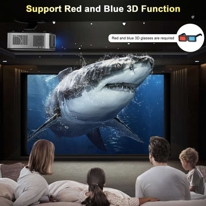 Projetor 4K UHD 2025 HORLAT 45000 Lumens Laser TOF Foco Android 12 WiFi 6 1080P Full HD para Cinema em Casa diurno