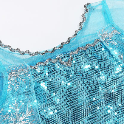 Disney Girls Elsa Princess Dress for Long Sleeve Kids Birthday Cosplay Frozen Costume Fancy 2025 Carnival Dress Up Party Costume