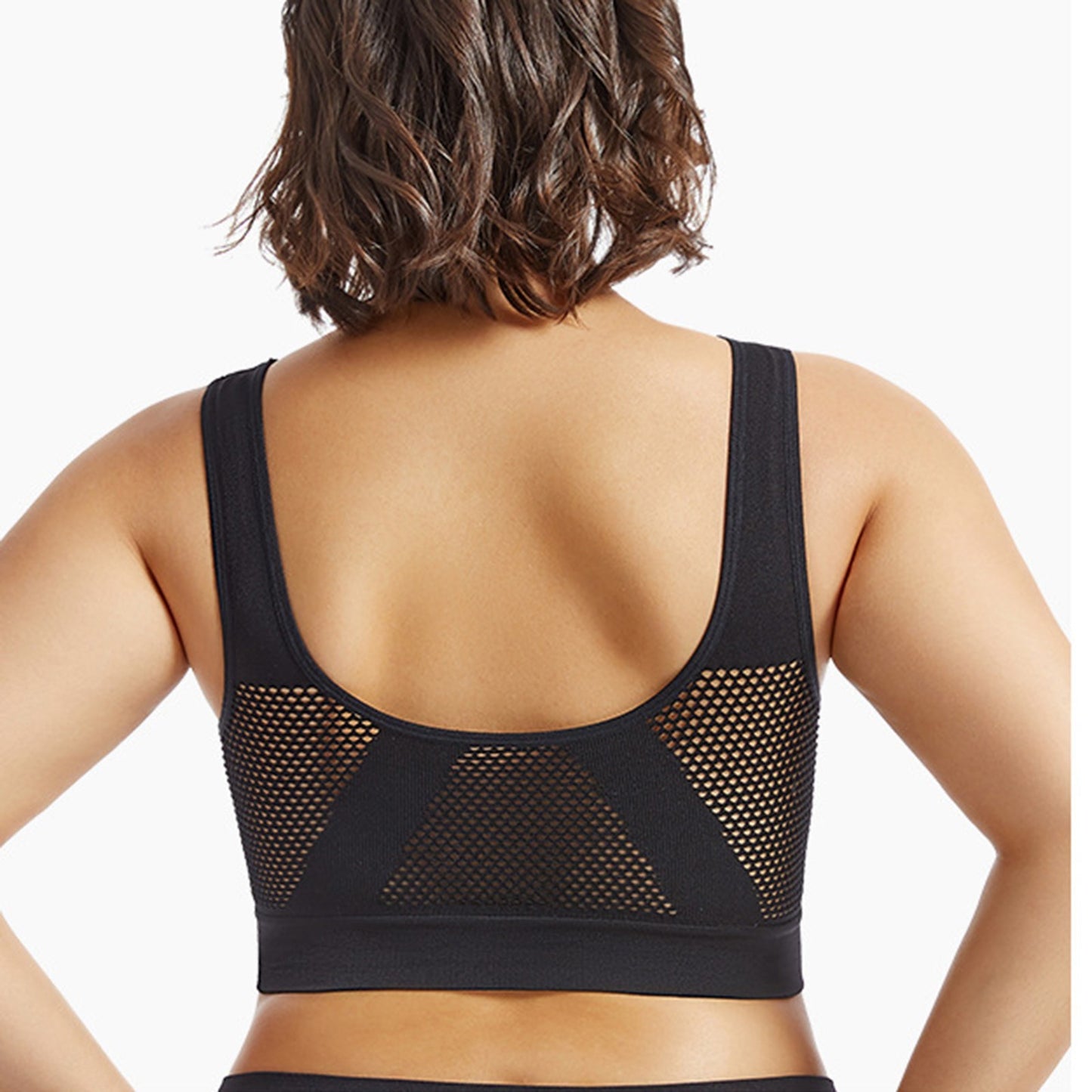 Seamless Mesh Women Sports Bras Fitness Gym Running Underwear Shockproof Bra Wireless 6XL Plus Size Crop Top Breathable Yoga Bra