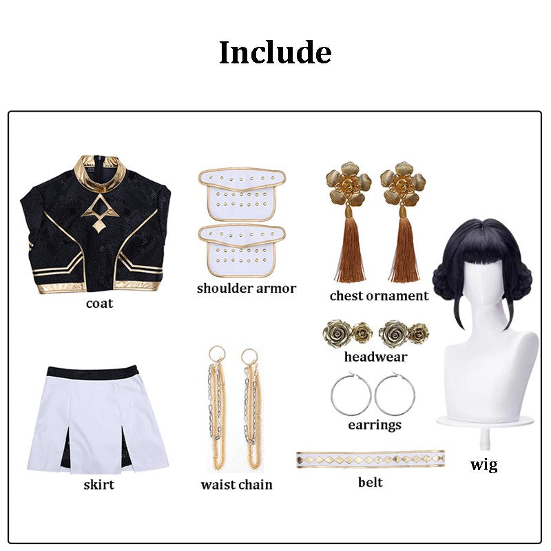 Black Golden Rumi Zoey Mira Cosplay Cosplay Costume Wig Women Suit Halloween Party Role Playing Outfit