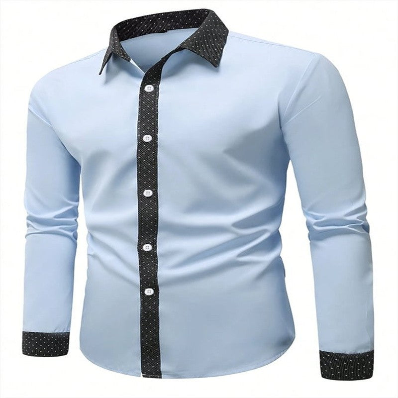 2026 New Style Men's Elegant Formal Shirt - Slim Fit Long Sleeve - Simple and Elegant Design - Popular Men's Style - Fast Shippi