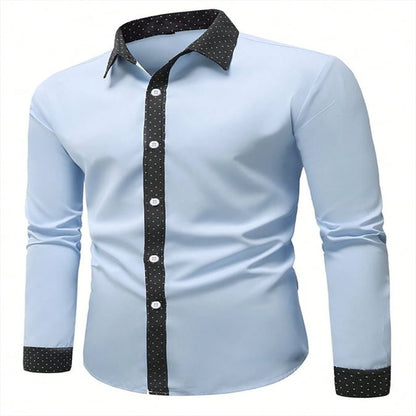 2026 New Style Men's Elegant Formal Shirt - Slim Fit Long Sleeve - Simple and Elegant Design - Popular Men's Style - Fast Shippi