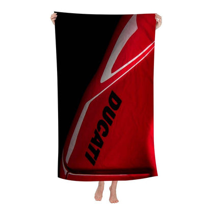 Ducati Motorcycle LOGO Beach Towel For Kids Personalized Bath Towel Pool Towel Vacation Gift Picnic Towel Party Gift