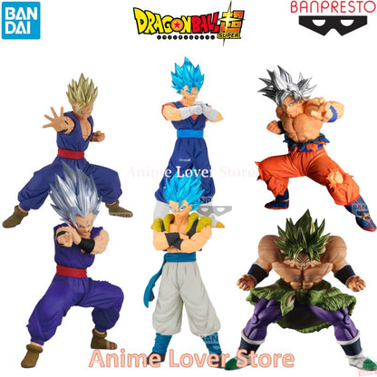 Bandai Original BANPRESTO Dragon Ball Super SANGUE DOS SAIYAJINS Son Gohan Broly Gogeta Vegetto Son Goku Brinquedos de Bonecos de Anime