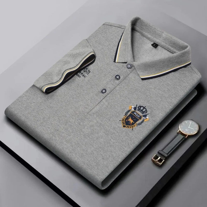 New Mens Embroidered Polo Shirts Summer Short Sleeve Shirt Luxury Top Lapel Streetwear Men Breathable Lightweight T Shirt Homme