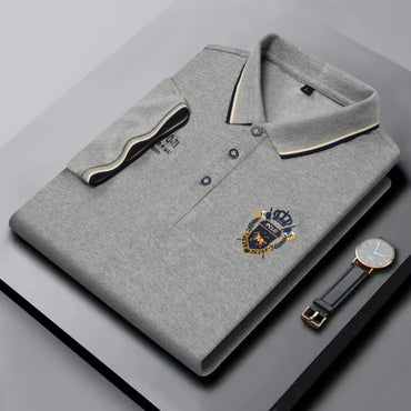 New Mens Embroidered Polo Shirts Summer Short Sleeve Shirt Luxury Top Lapel Streetwear Men Breathable Lightweight T Shirt Homme