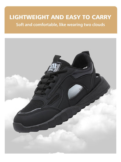 Women's Breathable Thick-Sole Casual Sneakers, Durable Outdoor Running/Walking Shoes with Fashion Design for Gym & Daily Wear