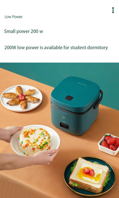 Mini Panela Elétrica de Arroz Automática Doméstica para Cozinha 1-2 Pessoas, Aquecedor de Alimentos a Vapor 1.2L Panela de Arroz Pequena