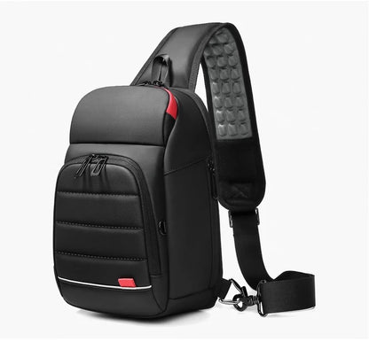 Men's Chest Bag Sling Bags for Men Waterproof Messenger Handbags Crossbody Shoulder Bag with USB Charging Husband Gift Bolsas