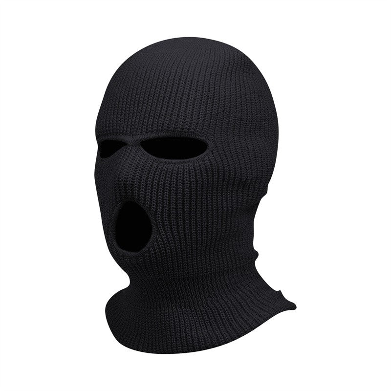 New Full Face Cover Ski Mask Hat 3 Holes Balaclava Army Tactical CS Windproof Knit Beanies Bonnet Winter Warm Unisex Caps