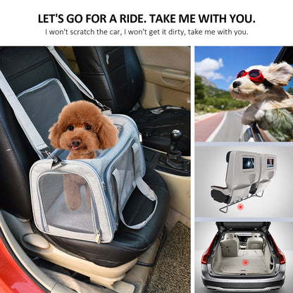 Bolsa de Transporte para Cães Mochila Soft de Lado Mochilas para Animais de Estimação de Gato Transportadores para Cães Bolsas de Viagem Aprovadas pela Companhia Aérea para Cães Pequenos Gatos Passeio