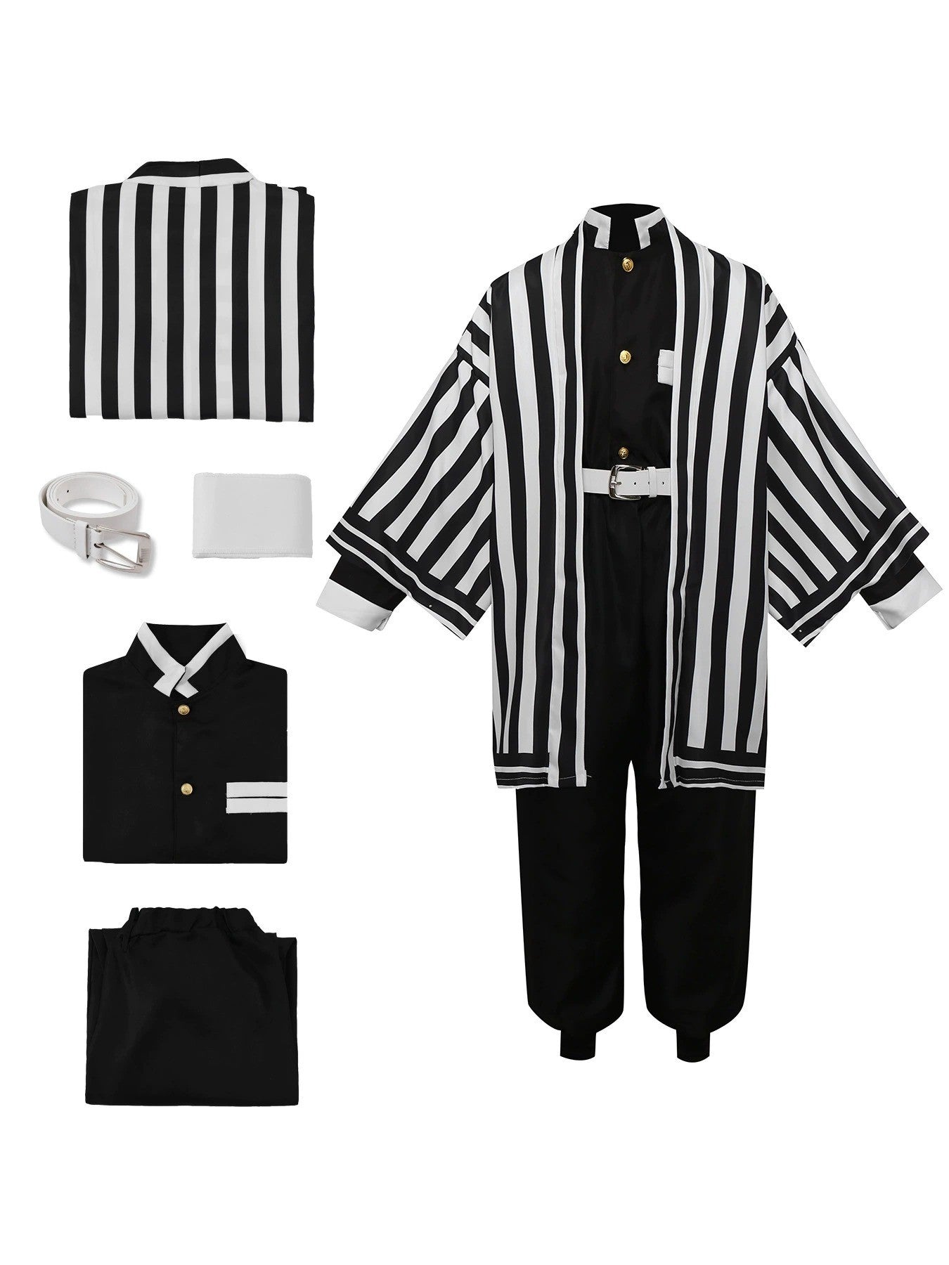 Big size Adult Costume Suit Giyu Tomioka Tomioka Kamado Tanjiro Kamado Nezuko Agatsuma Zenitsu Hashibira Inosuke Shinobu Kocho O