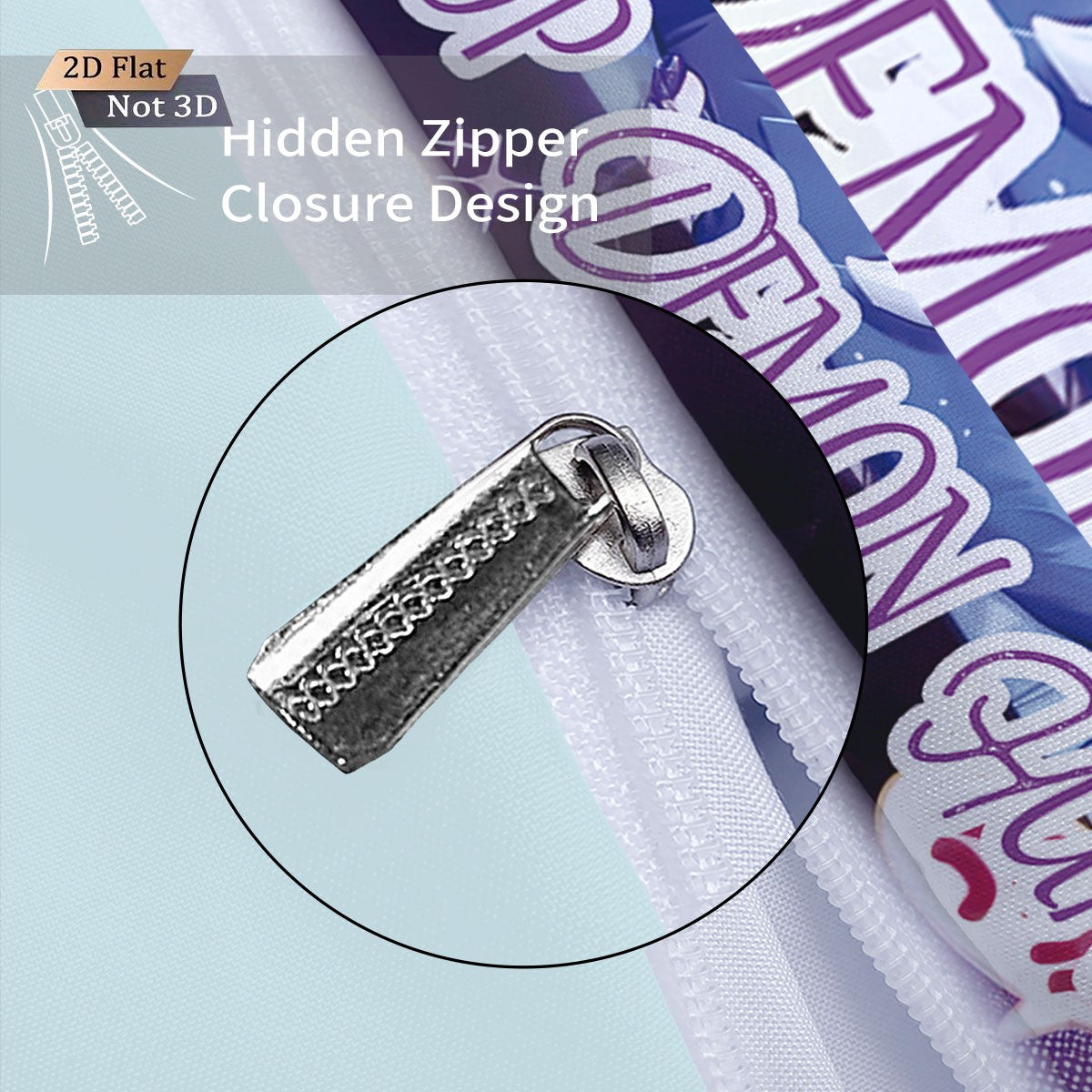 3pcsK-Pop Demon Hunters Printed Chipless Bedding, Multi Sized Bedding, Dormitory duvet Cover, Soft Machine Washable Decoration