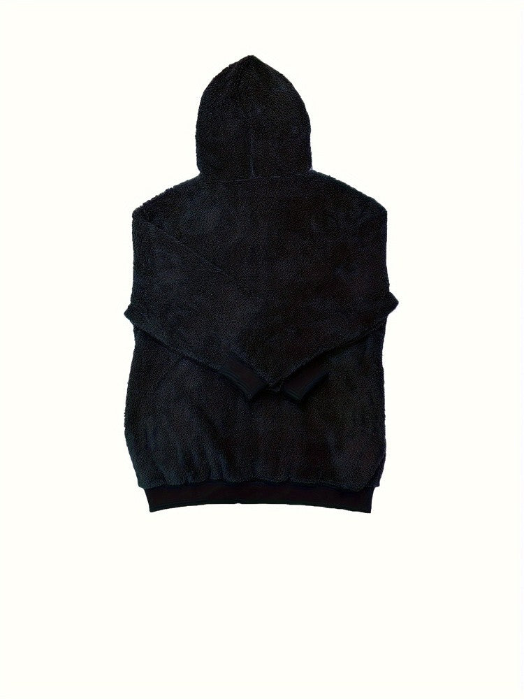 2024 Winter Warm Women Jackets Plush Casual Loose Fleece Plaid Y2K Hooded Zipper Fashion Cashmere Warm Solid Color Ladies Coats