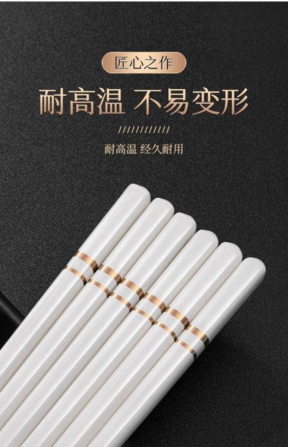 Hashis de Cerâmica Chinesa com Propriedades Antiderrapantes e Anti-queda, Conjunto de Hashis de Cerâmica Doméstica de Alta Qualidade Acessórios de Cozinha